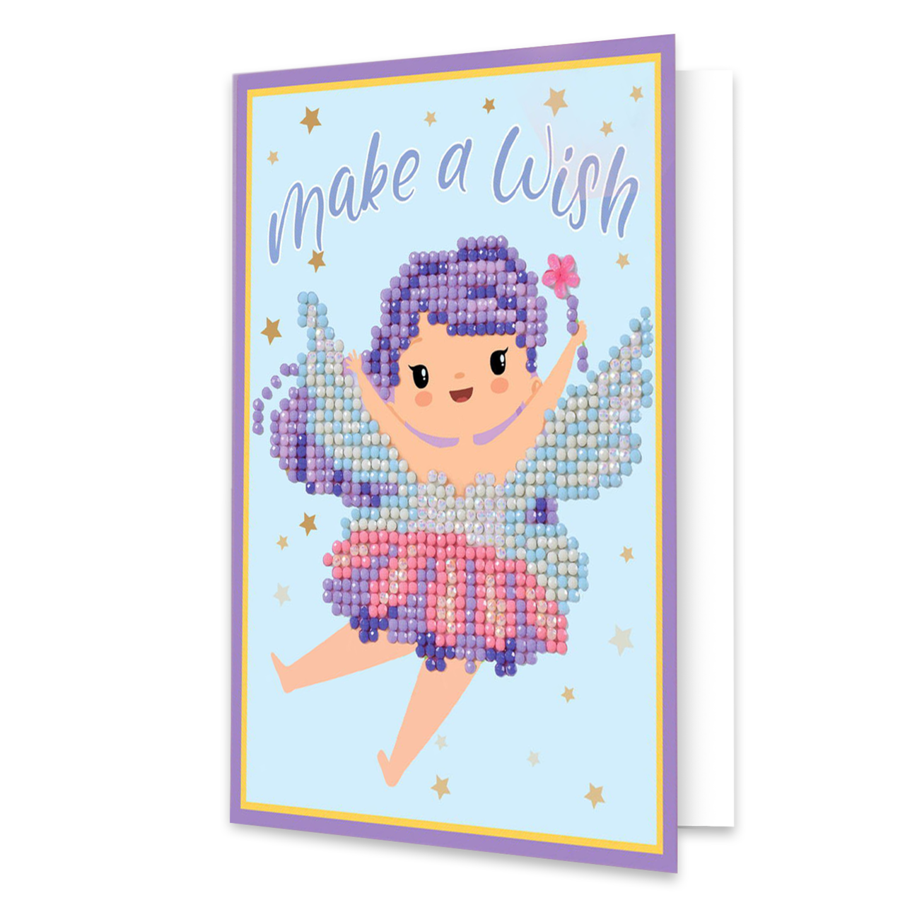 Diamond Dotz Make A Wish Diamond Art Cards, Handmade Diamond Painting Cards Kit, Handmade Greeting Cards Kits for Birthday Notes and Special Occasions